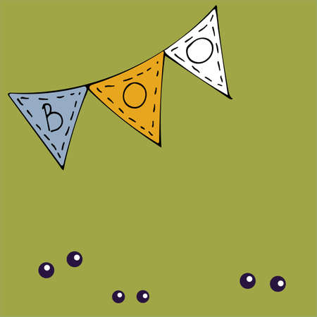 Vector handdrawn illustration. Halloween card, poster, banner invitation EPS 10のイラスト素材