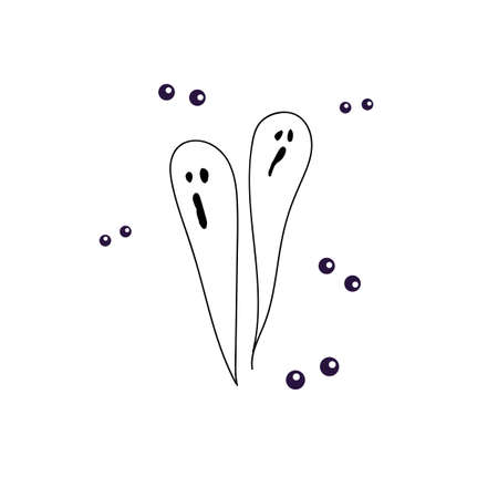 Vector handdrawn illustration. Halloween card, poster, banner invitation EPS 10のイラスト素材