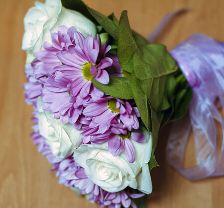 colorful and elegant wedding bouquet of the brideの写真素材