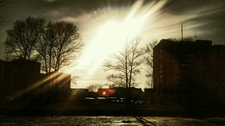 Sunset in the cityの素材