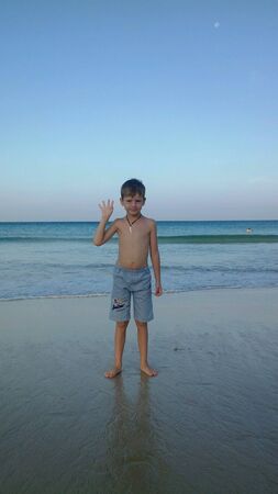 Child on the beachの素材