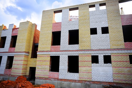 The process of construction of multi-apartment building