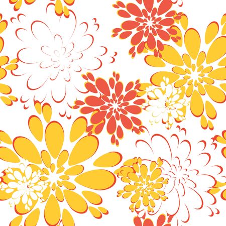 Seamless pattern. Floral background. Summer colour. Vector illustrationのイラスト素材