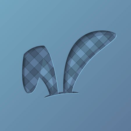 Happy Easter day. Easter bunny ears. Vector illustrationのイラスト素材