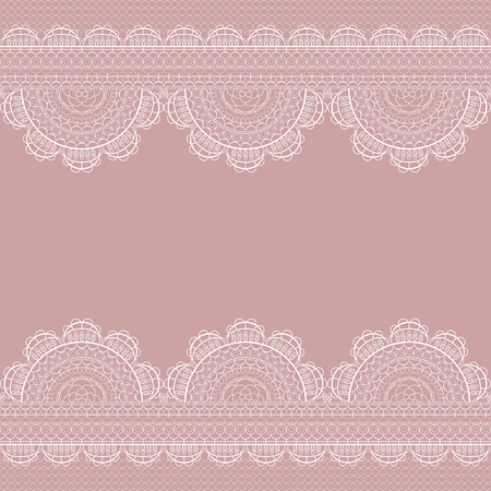 White lace pattern for wedding invitation.のイラスト素材