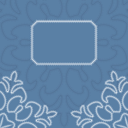Lace snowflake pattern. Template for Christmas, New Year or greeting card. Vector illustrationのイラスト素材