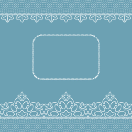 White lace snowflake pattern. Template for Christmas, New Year or greeting card. Vector illustrationのイラスト素材