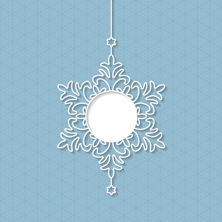 White lace pendant illustration.のイラスト素材