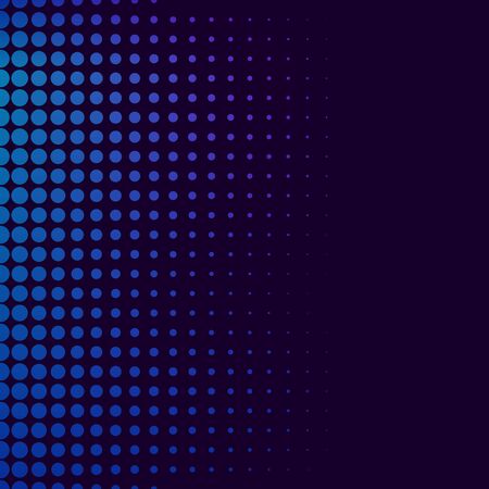 Halftone gradient pattern. Halftone dots colorful texture for your design. Abstract neon dark blue background. Vector illustrationのイラスト素材