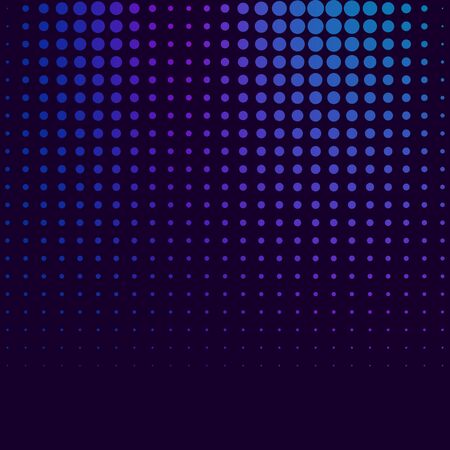 Halftone gradient pattern. Halftone dots colorful texture for your design. Abstract neon dark blue background. Vector illustrationのイラスト素材
