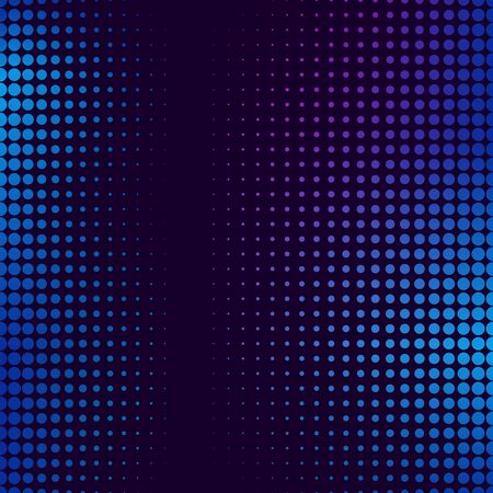 Halftone gradient pattern. Halftone dots colorful texture for your design. Abstract neon dark blue background. Vector illustrationのイラスト素材