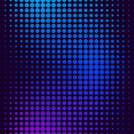 Halftone gradient pattern. Halftone dots colorful texture for your design. Abstract neon dark blue background. Vector illustrationのイラスト素材