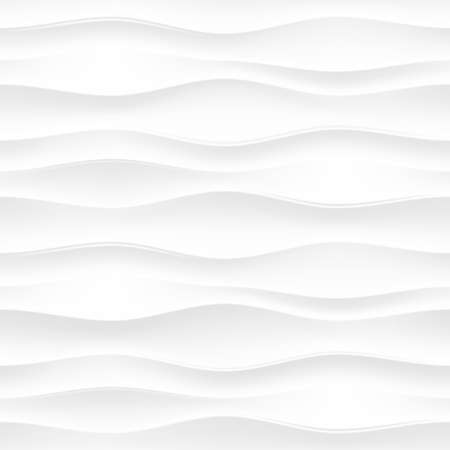 White wavy background. Seamless texture. Abstract geometric background. Vector illustrationのイラスト素材
