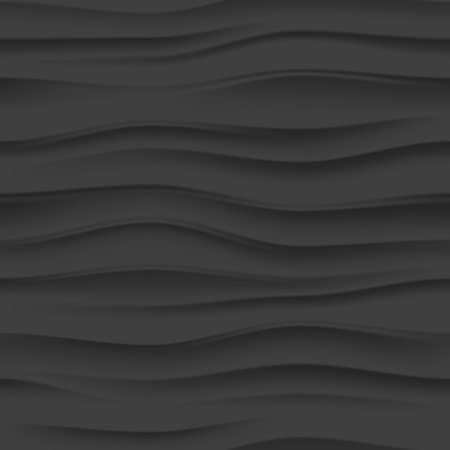Black wavy background. Seamless texture. Abstract geometric background. Vector illustrationのイラスト素材