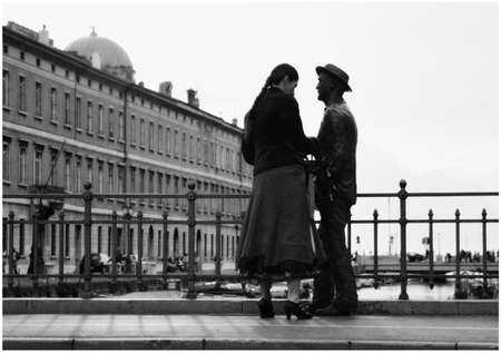 James Joyce statue on Trieste bridgeの写真素材