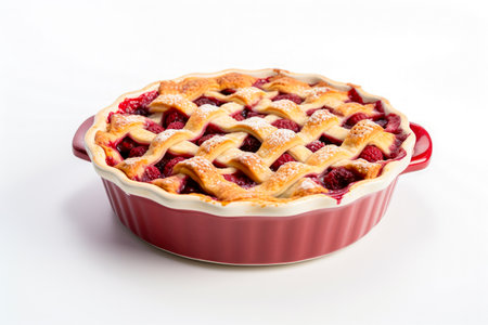 raspberry tart on a white background. tintingの素材