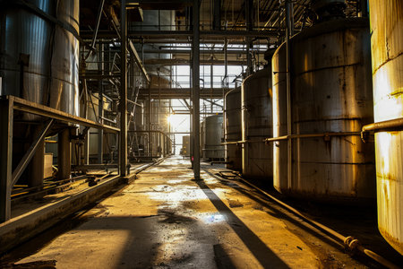 biodiesel production facility using waste cooking oil or animal fat.の素材