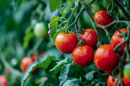 genetically modified tomato with enhanced flavor and resistance to pests.の素材