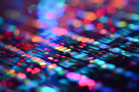 DNA microarray analyzing the expression of thousands of genes.の素材