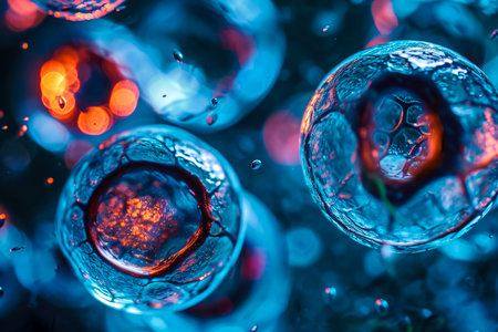 stem cell culture differentiating into various cell types.の素材