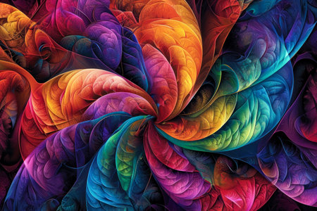color volumetric fractal kaleidoscope.の素材