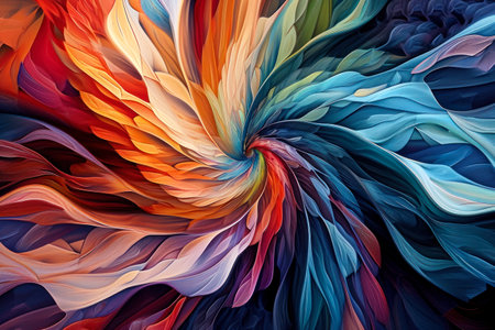 color volumetric fractal kaleidoscope.の素材