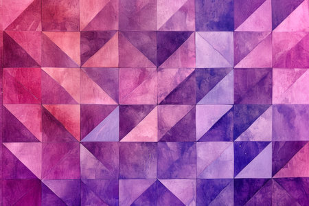 Create a pattern of triangles with a gradient of purple and pink colorsの素材