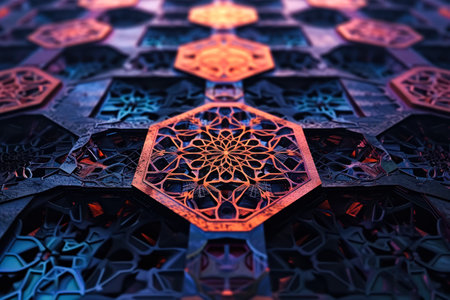 abstract multicolored fractal.の素材