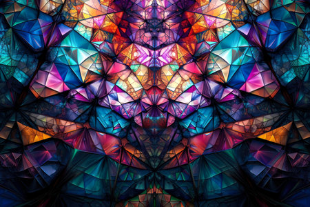 abstract multicolored fractal.の素材