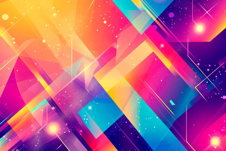 vibrant and abstract background with geometric patterns.の素材