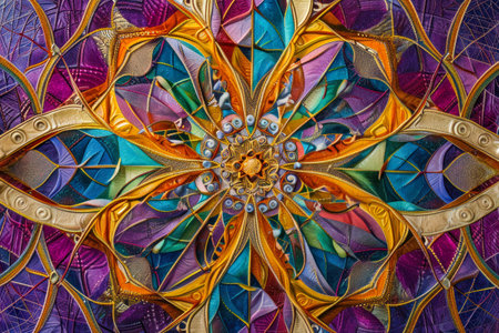 multi-colored volumetric fractal.の素材