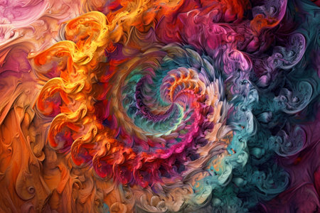 color volumetric fractal kaleidoscope.の素材