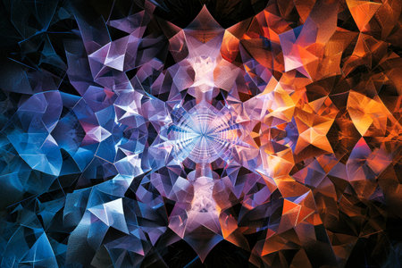 abstract multicolored fractal.の素材