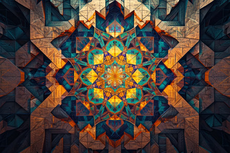 abstract multicolored fractal.の素材