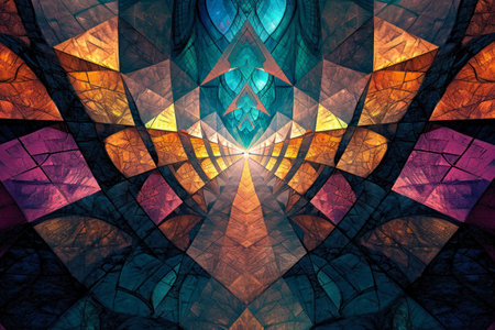 abstract multicolored fractal.の素材