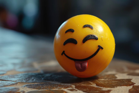 A smiley with a wink and a tongueの素材