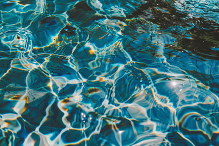 The water is calm and clear, with ripples and waves that create a sense of tranquilityの素材