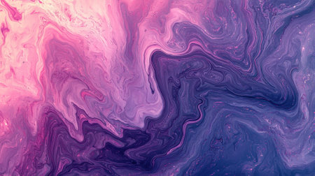 Vibrant pink and purple colors blend seamlessly in a swirling abstract pattern, evoking a sense of cosmic mystery and artistic expression in fluid art.の素材