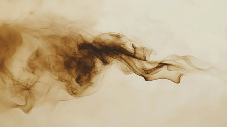 Smoke is coming out of a pipe and it is brown. The smoke is thick and it is filling the roomの素材