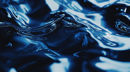Glittering waves in shades of blue dance across the surface, reflecting light and creating a calming pattern. The serene atmosphere invites relaxation and contemplation.の素材
