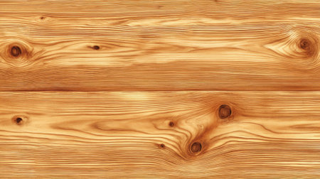 Texture of smooth wooden planks with unique grain and knots reflecting natural beauty and warmthの素材