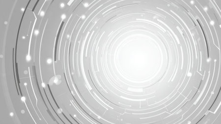 A white circle with a lot of lines and dots in it. The circle is very large and the lines and dots are very smallの素材