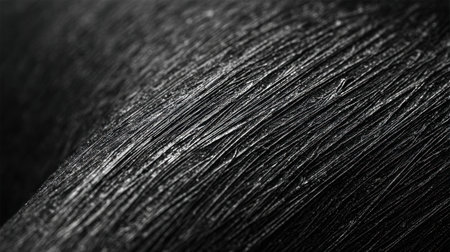 A fascinating close up reveals the unique textures and patterns of a black surface highlighting its depth.の素材