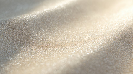 Sunlight sparkles on fine grains of sand creating a peaceful and warm atmosphere at the beach.の素材