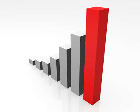 Graph showing rise in profitsの写真素材