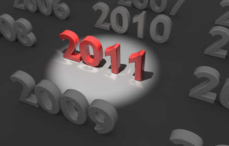 3D rendering of year 2011の写真素材