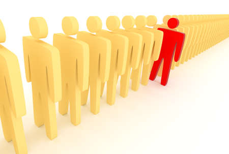 Concept of being unique in the crowd of ordinary.の写真素材