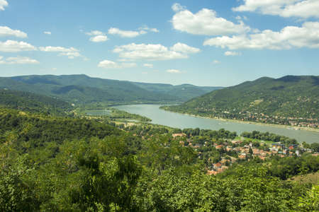 The beautiful landscape of the Danubeの写真素材