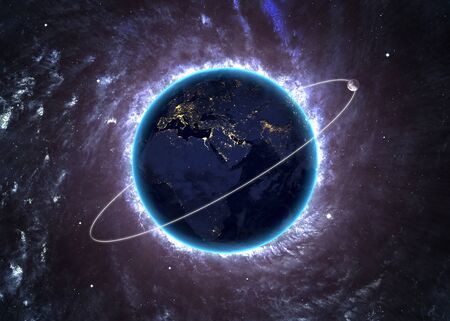Beautiful space background with the Earth.