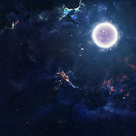 Beautiful star in deep space